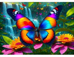 Puzzle Enjoy Mariposa En El Bosque de 1000 Piezas