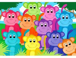 Puzzle Enjoy Monos Arcoiris de 1000 Piezas