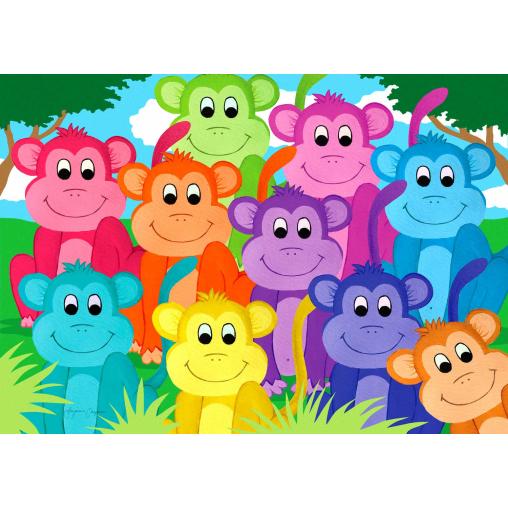 Puzzle Enjoy Monos Arcoiris de 1000 Piezas