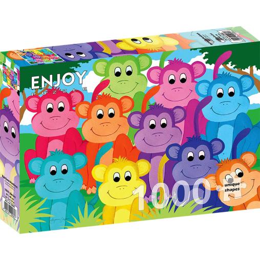 Puzzle Enjoy Monos Arcoiris de 1000 Piezas