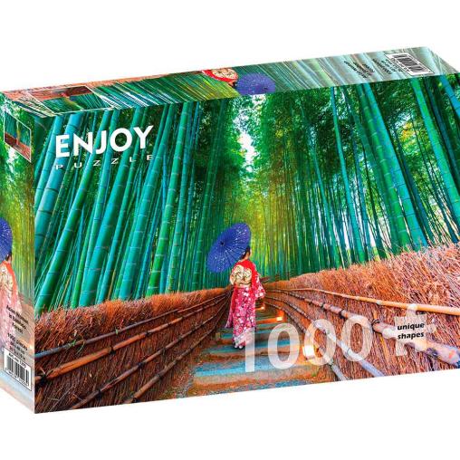 Puzzle Enjoy Mujer Asiática en Bosque de Bambú 1000 Pzs