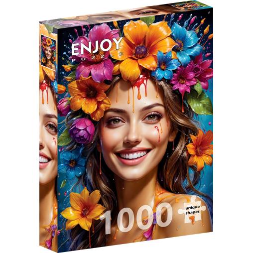 Puzzle Enjoy Niña De Las Flores de 1000 Piezas