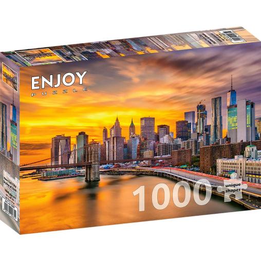 Puzzle Enjoy Nueva York al Atardecer de 1000 Pzs