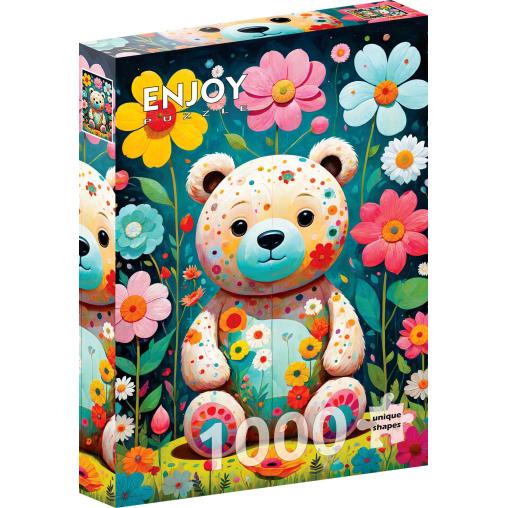 Puzzle Enjoy Oso De Peluche De Flores de 1000 Piezas