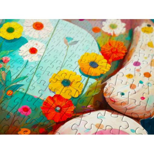 Puzzle Enjoy Oso De Peluche De Flores de 1000 Piezas