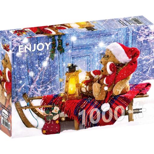 Puzzle Enjoy Osos de Peluche de Papá Noel de 1000 Pzs