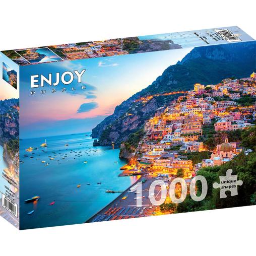 Puzzle Enjoy Positano al Atardecer, Italia de 1000 Piezas