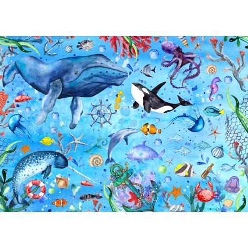 Puzzle Enjoy Profundo Mar Azul de 1000 Piezas