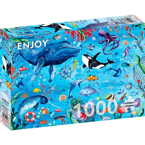 Puzzle Enjoy Profundo Mar Azul de 1000 Piezas