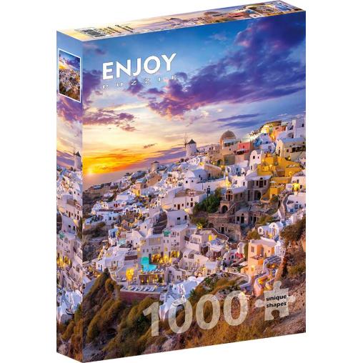 Puzzle Enjoy Puesta de Sol sobre Santorini de 1000 Piezas