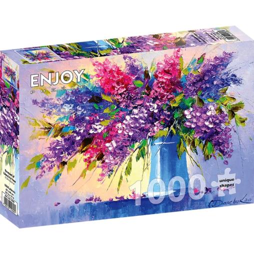 Puzzle Enjoy Ramo de Lilas en Jarrón de 1000 Piezas