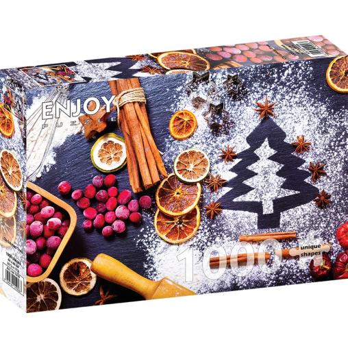 Puzzle Enjoy Árbol de Navidad en la Cocina de 1000 Piezas