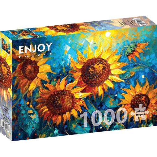 Puzzle Enjoy Reunión De Girasoles de 1000 Piezas