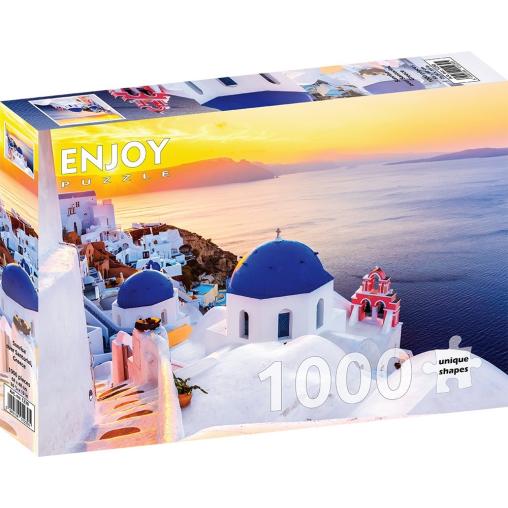 Puzzle Enjoy Salida del Sol sobre Santorini de 1000 Pzs