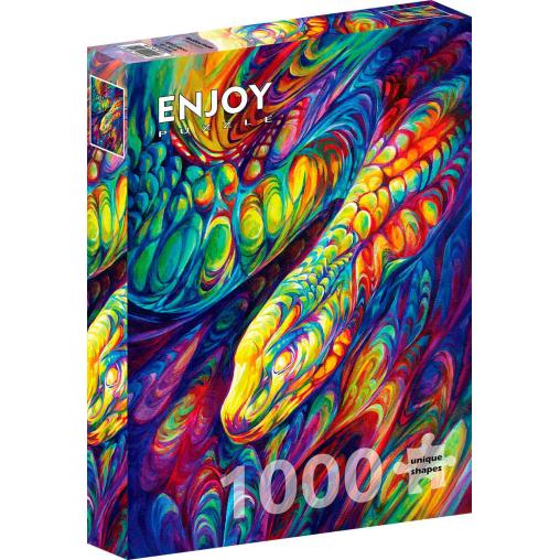 Puzzle Enjoy Serpiente Arcoiris de 1000 Piezas