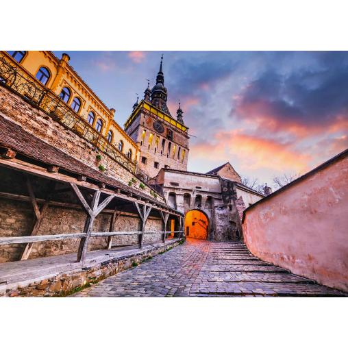 Puzzle Enjoy Torre del Reloj en Sighisoara, Rumanía de 1000 Pzs