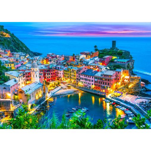 Puzzle Enjoy Vernazza al Atardecer, Cinque Terre, Italia de 1000