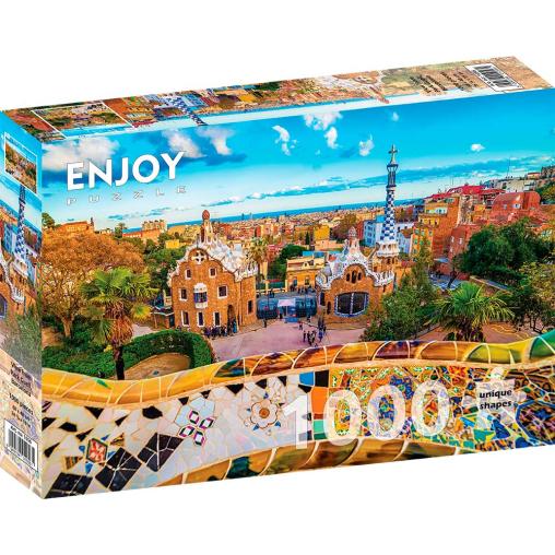 Puzzle Enjoy Vista desde el Parque Güell, Barcelona de 1000 Pz