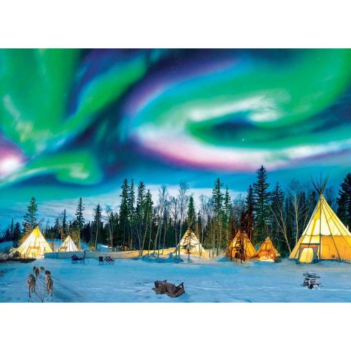 Puzzle Eurographics Acampada para Observar la Aurora Boreal 100