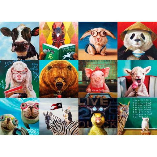 Puzzle Eurographics Animales Divertidos de 1000 Piezas