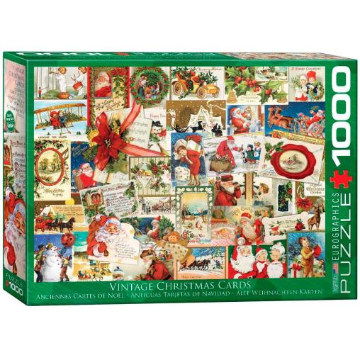 Puzzle Eurographics Antiguas Tarjetas de Navidad de 1000 Piezas