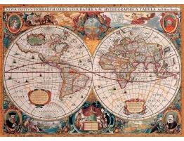 Puzzle Eurographics Antiguo Mapa del Mundo de 1000 Piezas