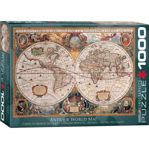 Puzzle Eurographics Antiguo Mapa del Mundo de 1000 Piezas