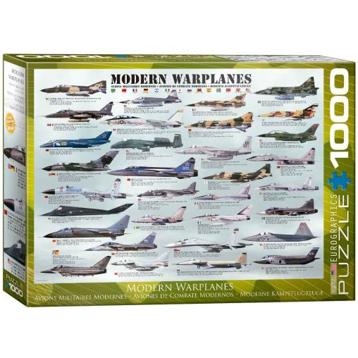 Puzzle Eurographics Aviones de Guerra Modernos de 1000 Piezas