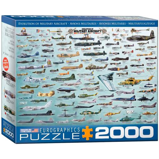 Puzzle Eurographics Aviones Militares de 2000 Piezas