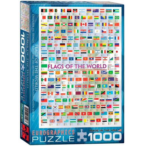 Puzzle Eurographics Banderas del Mundo de 1000 Piezas