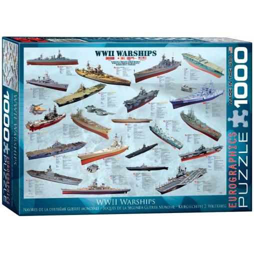 Puzzle Eurographics Buques de la 2ª Guerra Mundial de 1000 Piez