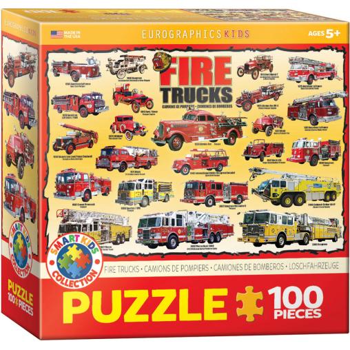 Puzzle Eurographics Camiones de Bomberos de 100 Piezas