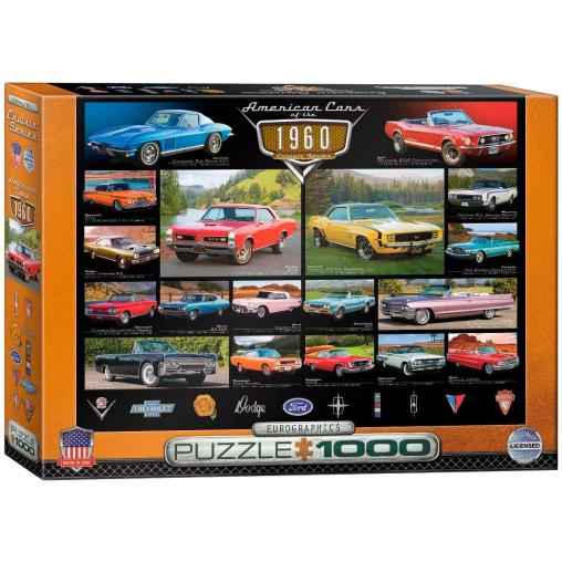 Puzzle Eurographics Coches Americanos de 1960, de 1000 Piezas