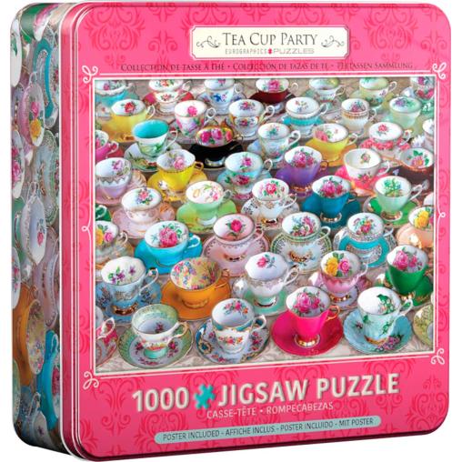 Puzzle Eurographics Colección Tazas de Te, Lata de 1000 Pzs