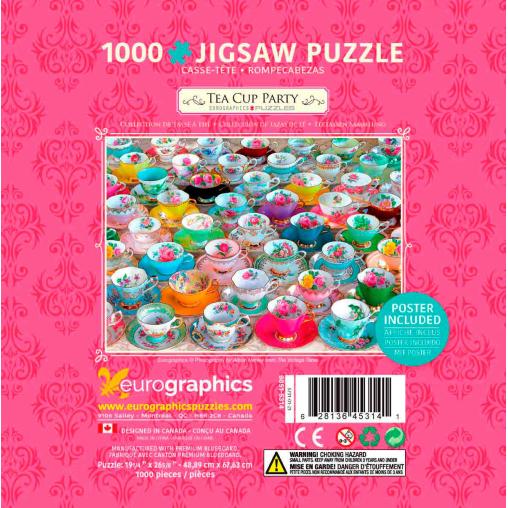 Puzzle Eurographics Colección Tazas de Te, Lata de 1000 Pzs