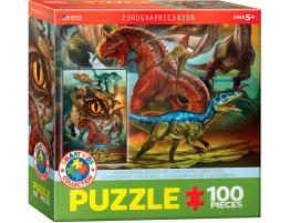 Puzzle Eurographics Dinosaurios Carnívoros de 100 Piezas