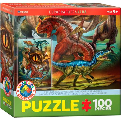 Puzzle Eurographics Dinosaurios Carnívoros de 100 Piezas