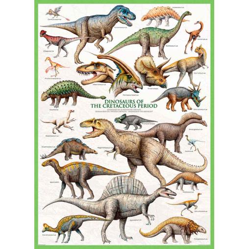 Puzzle Eurographics Dinosaurios del Cretácico de 1000 Piezas