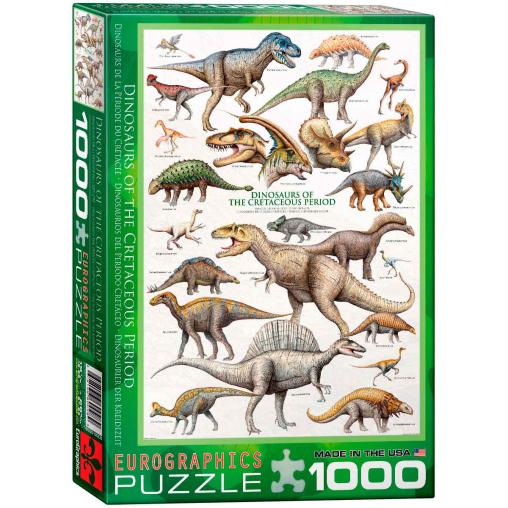 Puzzle Eurographics Dinosaurios del Cretácico de 1000 Piezas