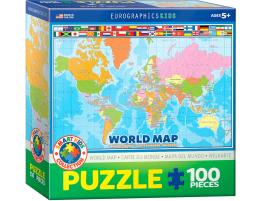 Puzzle Eurographics El Mapa del Mundo de 100 Piezas