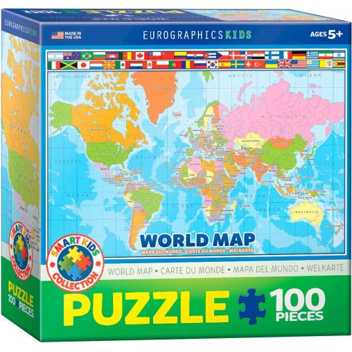 Puzzle Eurographics El Mapa del Mundo de 100 Piezas