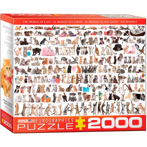 Puzzle Eurographics El Mundo de los Gatos de 2000 Piezas