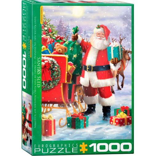 Puzzle Eurographics El Trineo de Papá de Noel de 1000 Piezas