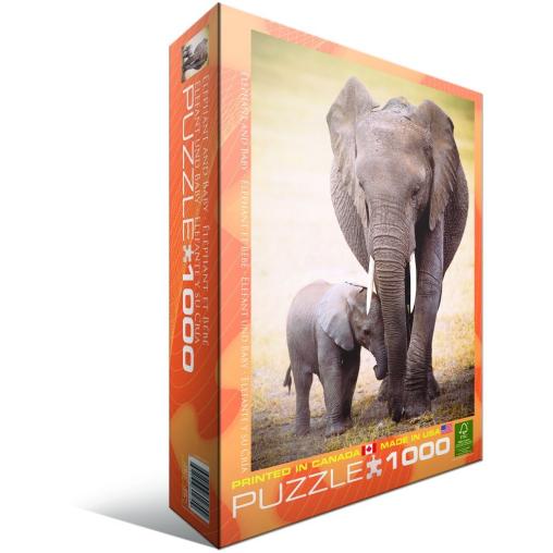 Puzzle Eurographics Elefante y su Bebé de 1000 Piezas