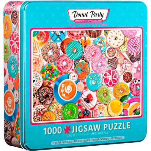 Puzzle Eurographics Fiesta de Donuts, Lata de 1000 Pzs