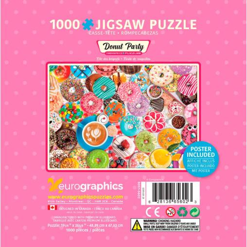 Puzzle Eurographics Fiesta de Donuts, Lata de 1000 Pzs