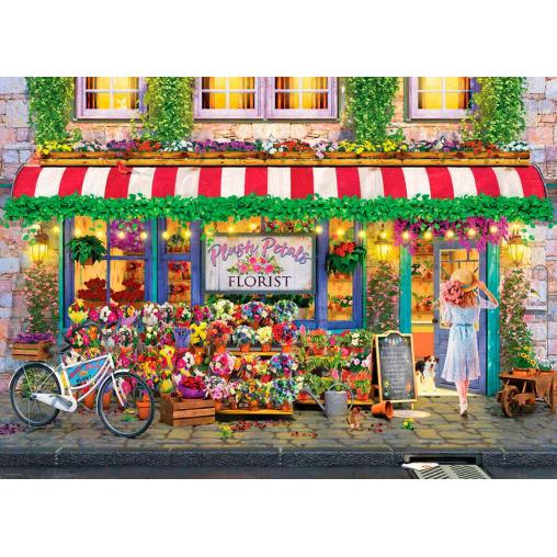 Puzzle Eurographics Floristería Pétalos de Terciopelo de 1000 P