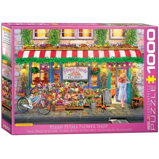 Puzzle Eurographics Floristería Pétalos de Terciopelo de 1000 P