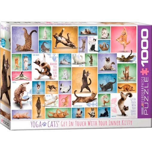 Puzzle Eurographics Gatos de Yoga de 1000 Piezas