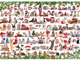 Puzzle Eurographics Gatos Navideños de 1000 Piezas